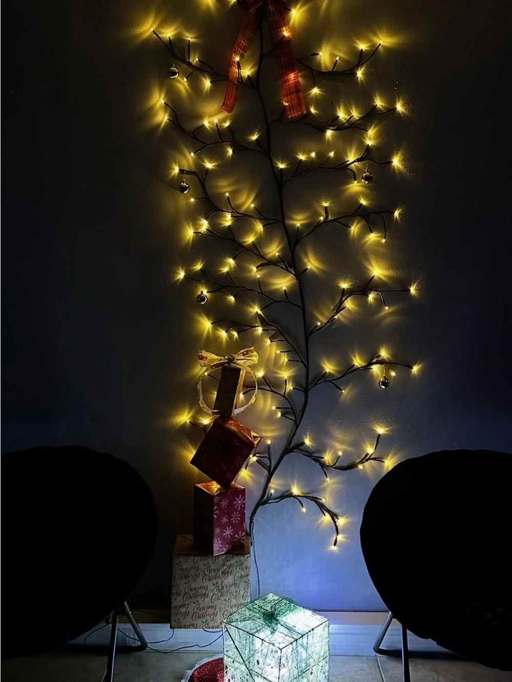 Warm White Branch LED String Lights - Decorative Wall Accent